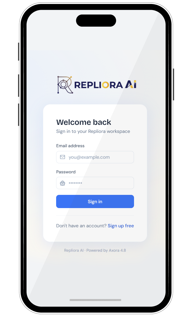 Repliora interface